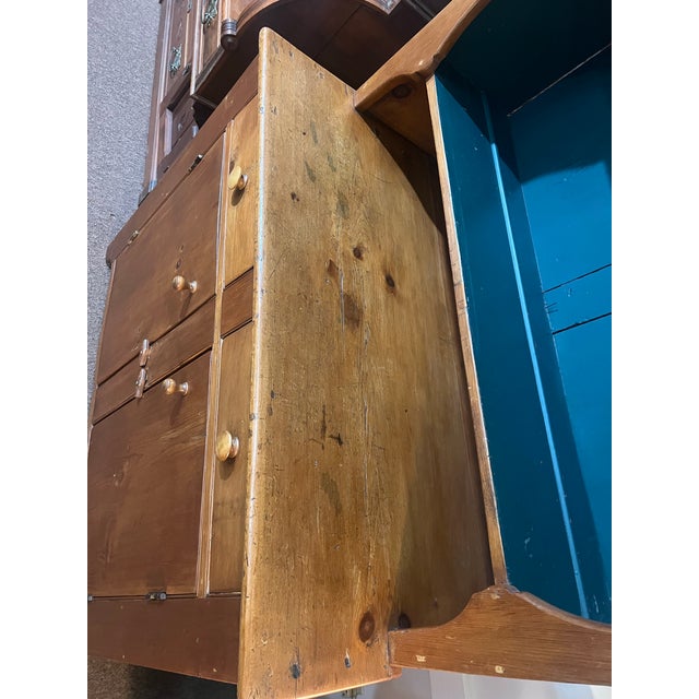 Late 19th Century Primitive Wide Plank Pine Step Back Cupboard For Sale - Image 12 of 12