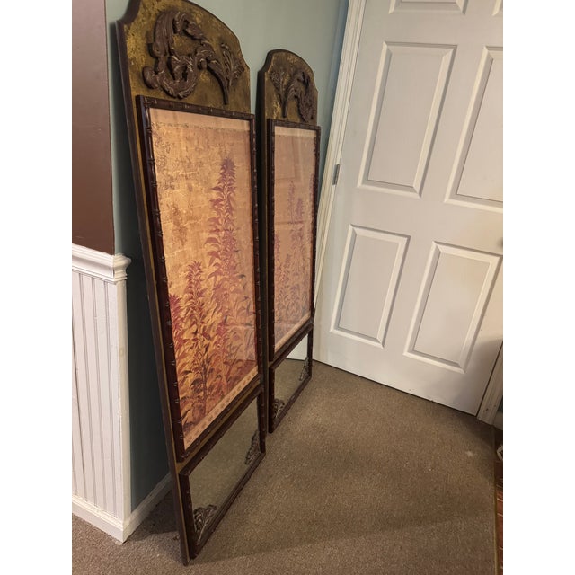 Elegant pair of tall decorative panel mirrors by Lexington Home Accessories, dating to the late 20th century. Each panel...