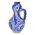 Mid 20th Century Handcrafted Blue Andalusian-Patterned Ceramic Vase W/ Handle For Sale