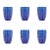 Contemporary Perle Tumbler in Blue - Set of 6 For Sale - Image 3 of 3