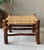 Excellent Pre-Owned Condition. Fabulous rustic chic hickory tree limb bench frame with an eye-catching handwoven double...