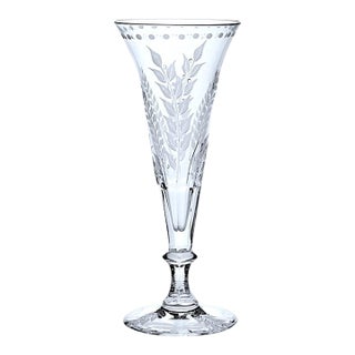 William Yeoward Fern Hand-Cut Crystal Champagne Flute – As New For Sale