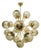 21st Century Diciotto Polished Brass Smoky Bubbles Murano Sputnik Chandelier by Fabio LTD For Sale