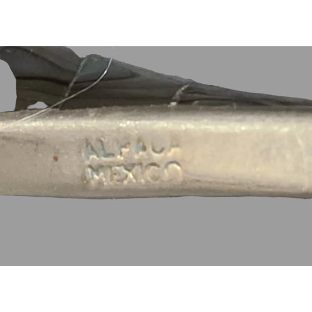 Mid-Century Modern Late 20th Century Vintage Mid-Century Modern Abalone Fish Bottle Opener Mexican Alpaca For Sale - Image 3 of 6