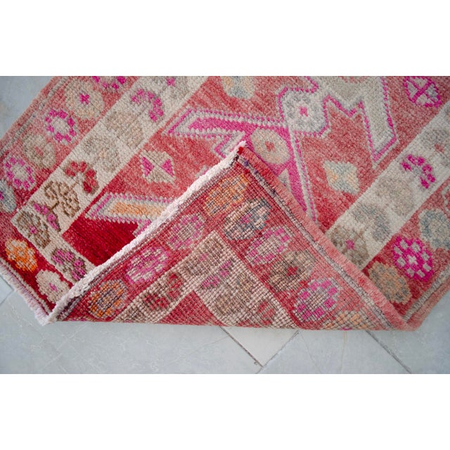 Extra Long Runner Rug Hand-Knotted Natural Wool Vintage Turkish Rug Hallway Kicthen Decor 2'5"x 14'6" For Sale - Image 14 of 15
