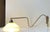 Danish Modern Brass Swing Arm Wall Light with Opaline Shade, 1960s For Sale - Image 10 of 10
