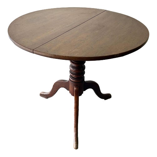 Antique Georgian English Oak Tilt-Top Tripod Base Table For Sale