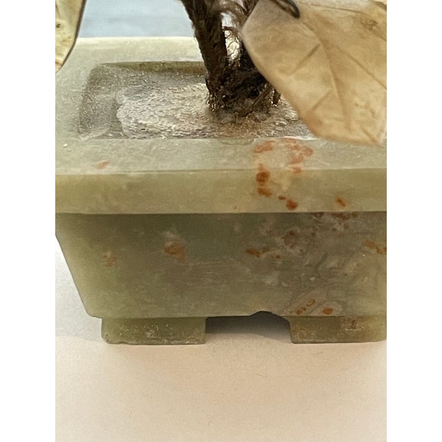 1920s Miniature Chinese Hard Stone Jade Tree For Sale - Image 12 of 12