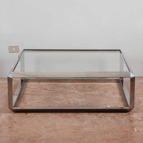 Silver Coffee Table by Alberto Rosselli for Saporiti For Sale - Image 8 of 8
