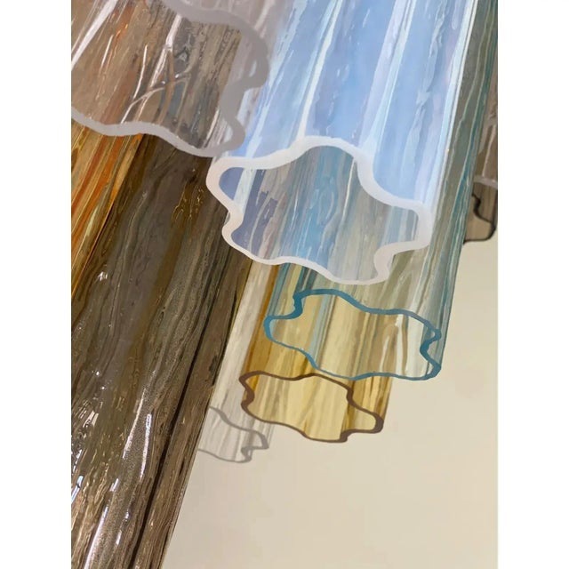 Multicolor Tronchi Murano Glass Chandelier in Venini Style by Simoeng For Sale - Image 7 of 13