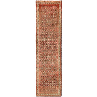 Early 20th Century Antique Malayer Runner Rug - 3′4″ × 13′1″ For Sale