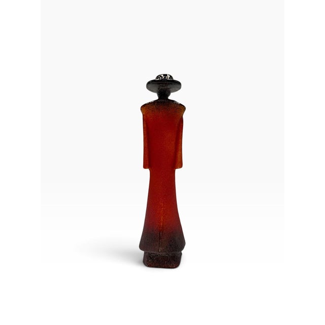 Mid-Century Modern Kosta Boda "Catwalk" Series "Pretty Woman" Red Art Glass Sculpture by Kjell Engman For Sale - Image 3 of 6