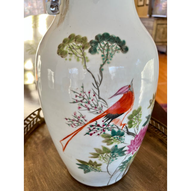 1920s Pair of Chinese Phoenix Tail Vases For Sale In Washington DC - Image 6 of 16