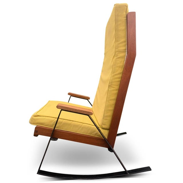 Mid-Century Teak and Ebonised Steel Shell Chairs with Upholstered Cushions in the style of Gerrit Rietveld, 1960s, Set of 2 For Sale - Image 12 of 18