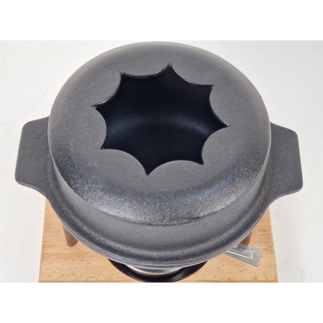 Wood Vintage Danish Fondue Pot from Kosta Boda, Sweden, 1960s, Set of 2 For Sale - Image 7 of 16