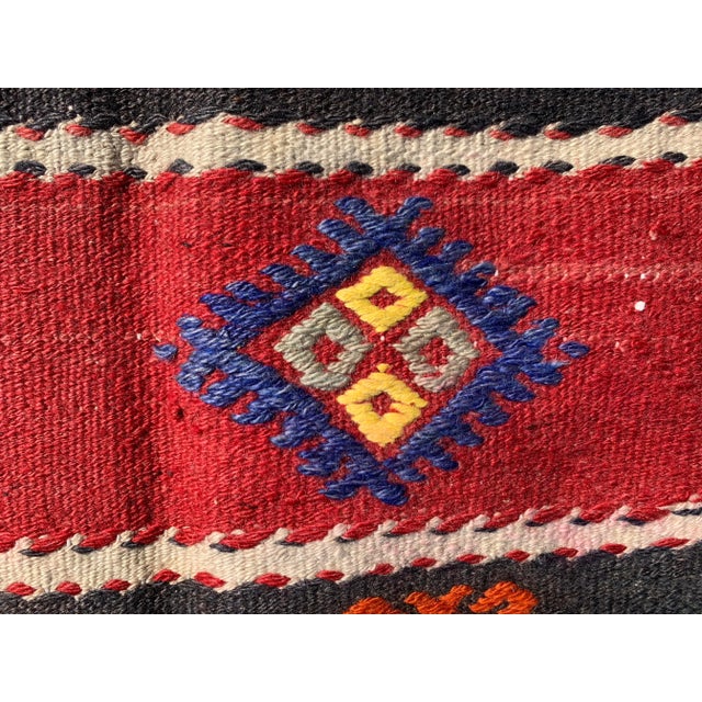 Textile Vintage Turkish Kilim Rug - For Sale - Image 7 of 10