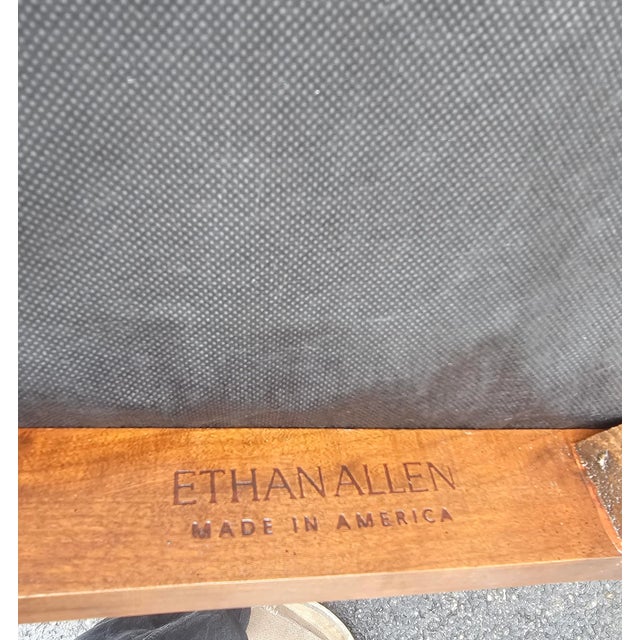 Wood Pair Ethan Allen Georgian Court Cherry Dinning Chairs For Sale - Image 7 of 8