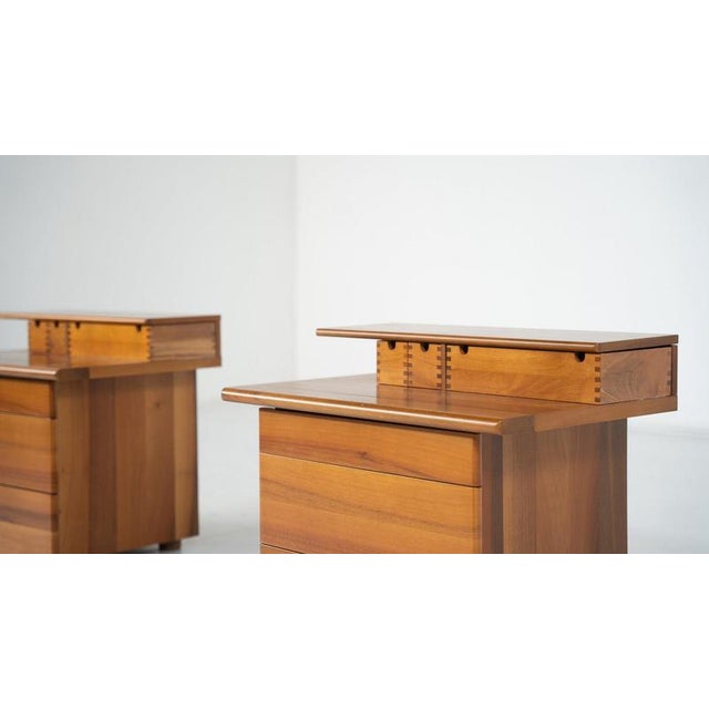 Vintage Nightstands with Compartiments, Italy, 1970s, Set of 2 For Sale - Image 6 of 11