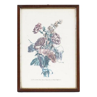 Unknown, Botanical Floral Print, 1940s, Wood For Sale
