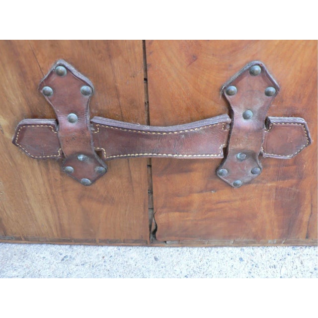 Antique Wooden Travel Trunk For Sale - Image 3 of 14