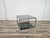 Vintage 1970s coffee table with an all-chrome steel frame and a double smoked glass shelf. It shows normal signs of wear...