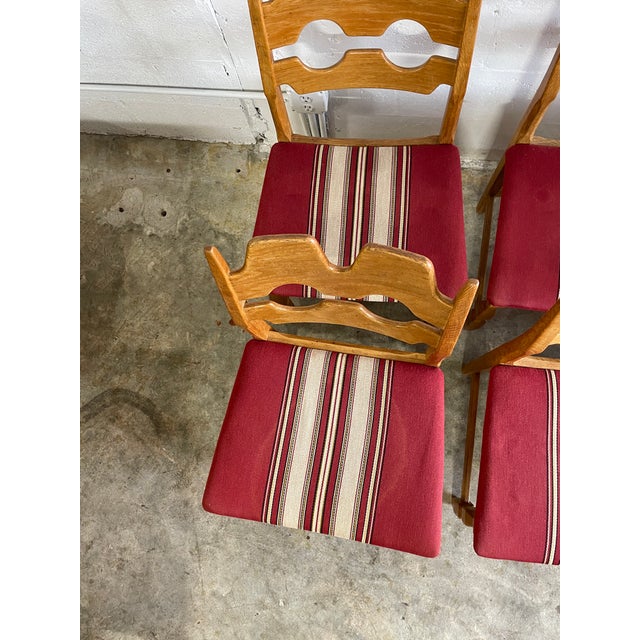 Brown Henning Kjaernulf Oak Razorbacks Dining Chairs Primitive Brutalist Oak For Sale - Image 8 of 10