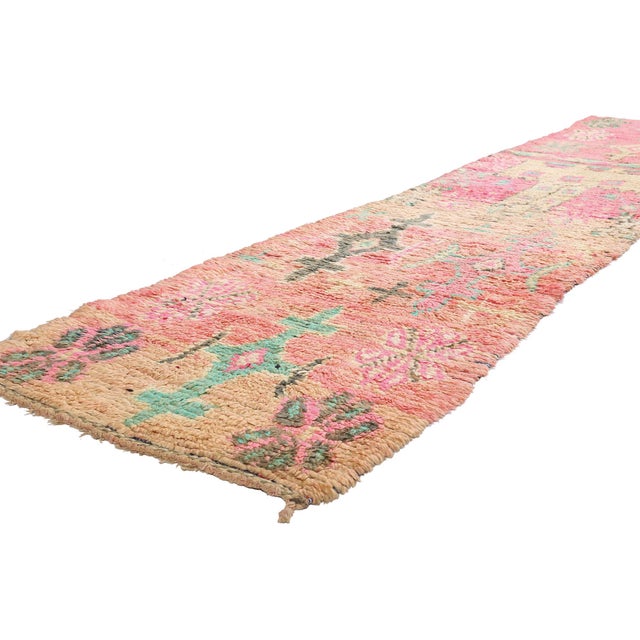 21951 Vintage Boujad Moroccan Rug, 02'06 x 11'10. The Ancestral Sanctuary: A Vintage Boujad Moroccan Masterpiece of...