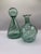 Pair of handmade petit vases with one matching ball stopper. Made after Spira Aurata Murano piece. Finely crafted with...