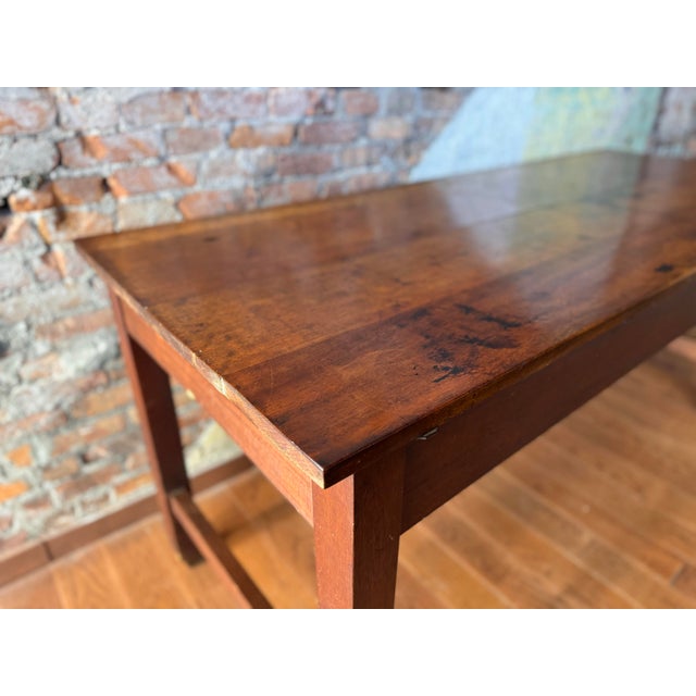 Industrial Early 20th-Century English Industrial Work Table, Counter Height For Sale - Image 3 of 12
