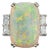 7.79 Ct Platinum Natural Australian Opal & Diamond Ring Size 7 For Sale