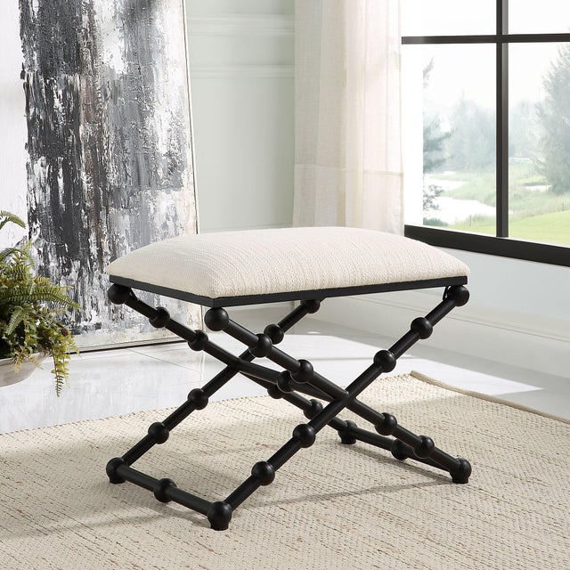 Sophisticated Style Created By The Whimsical Bubble Legs Ensures This Bench To Stand Out In Any Home. Crafted In Iron With...