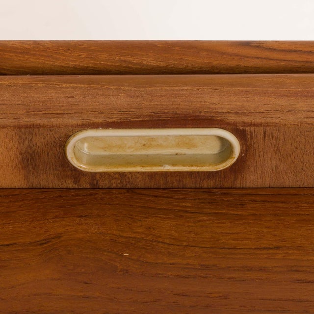 Mid-Century Danish Square Teak Table with Hidden Extensions, 1960s For Sale - Image 12 of 13