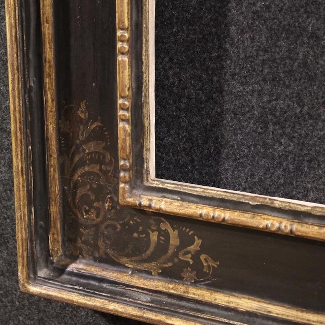 1950s 20th Century Lacquered Painted and Gilded Tuscan Frame, 1950 For Sale - Image 5 of 15