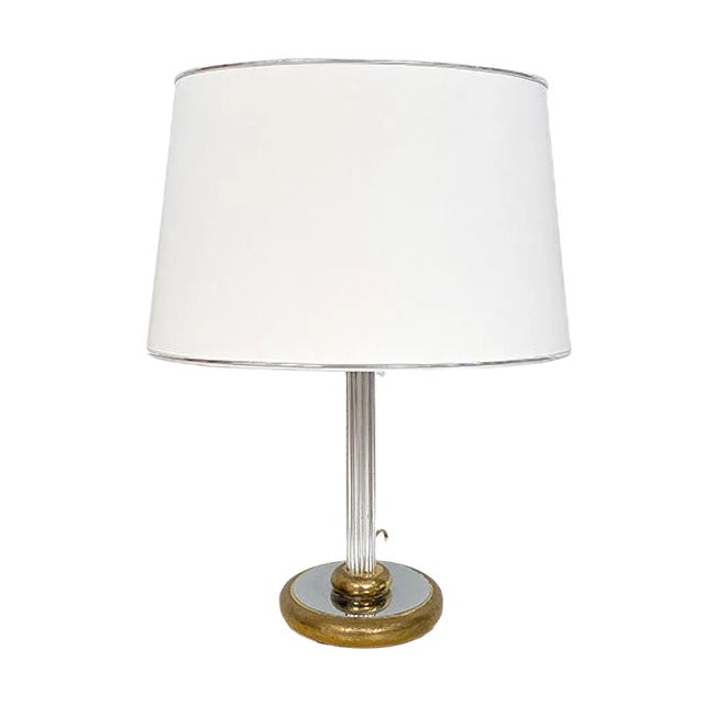 Mid-Century German Table Lamp in Chrome and Brass from Aro-Leuchte, 1971 For Sale