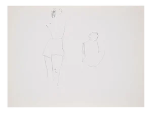 Figures - Original Pen Drawing by Flor David - 1950s 1950s