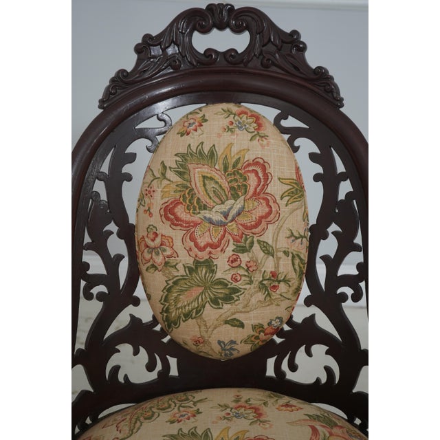 19th Century Antique Victorian Belter Walnut Small Scale Accent Chair For Sale - Image 5 of 18
