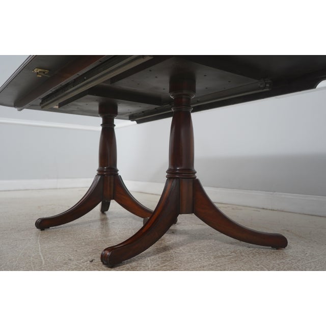Wood Maitland Smith Figural Mahogany Dining Room Table For Sale - Image 7 of 18