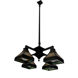 Art Nouveau Billiard Chandelier For Sale