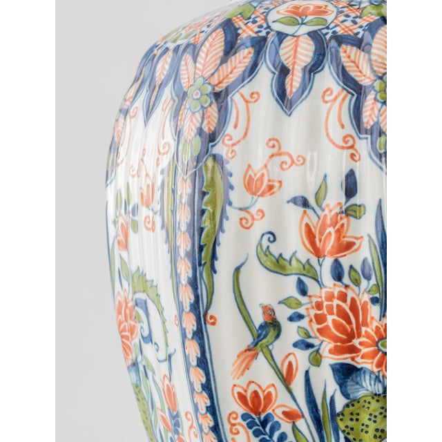 Vintage Delft Polychrome Ceramic Table Lamp from Royal Tichelaar Makkum, 1940s For Sale - Image 10 of 14