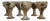 Stoneware Stemmed Cups from by Vézelay Pottery Albert Breton , 1970s, Set of 6 For Sale