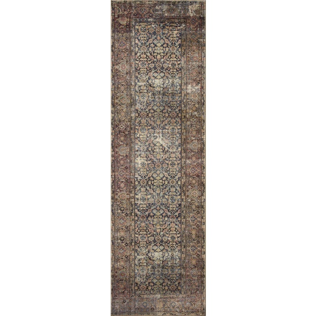 Textile Amber Lewis x Loloi Morgan Denim / Multi 18" x 18" Sample Rug For Sale - Image 7 of 7