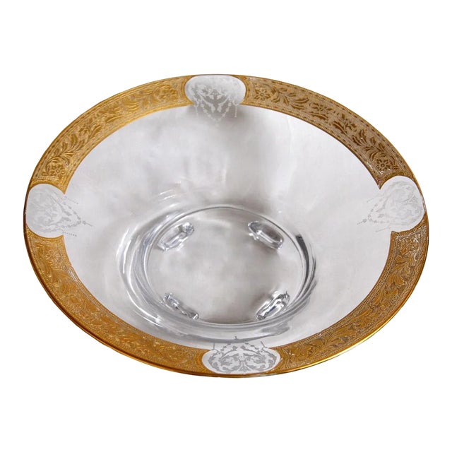 French Japonisme Etched Gilt and Cut Crystal Centerpiece For Sale