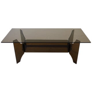 Smoked Glass and Altuglas Coffee Table, 1970s For Sale