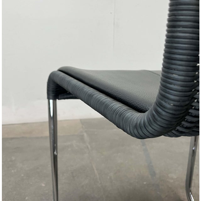 Metal German Gray B25 Cantilever Chairs with Leather Cushions from Tecta, Set of 4 For Sale - Image 7 of 18