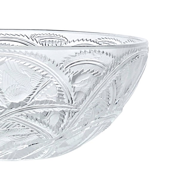 Lalique France Pinsons Crystal Centerpiece Bowl With Frosted Finches 9.125" For Sale - Image 18 of 18