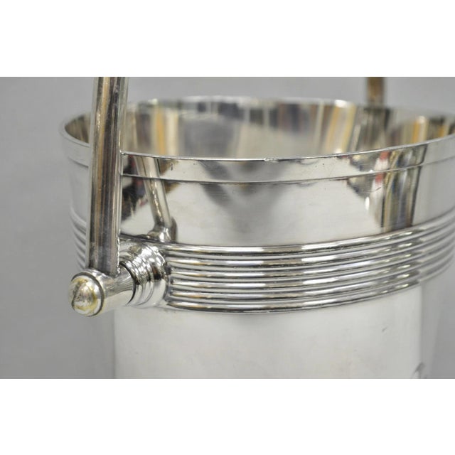Metal Early 20th Century International Wilcox English Regency Silver Plated Champagne Ice Bucket "S" Mono For Sale - Image 7 of 18