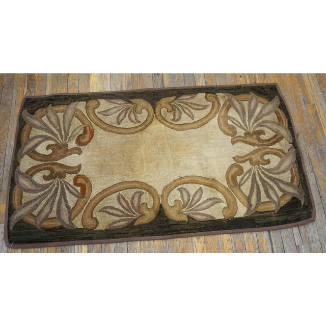 Textile Antique American Hooked Rug For Sale - Image 7 of 9