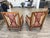 Gorgeous set of Wesley Hall armchairs. Upholstered with a pretty floral pattern on seat and front, stripes on back and...