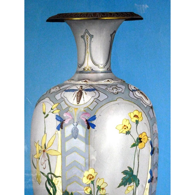 Textile 1960s Photorealist Chinoiserie Vase Still Life Oil Paintings, Framed - a Pair For Sale - Image 7 of 11