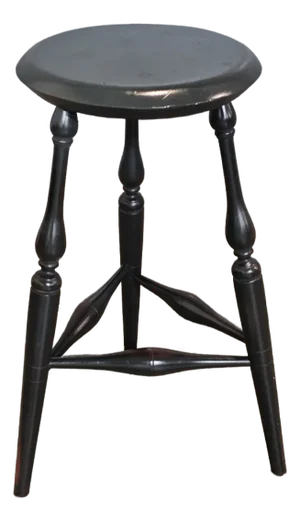 Late 20th Century Dark Green Windsor Tavern Stool Bench Made by Adriance Heritage Dartmouth, Mass